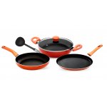 Le Wàre KTF 5 Piece Set /Kadai/Tawa/Frypan/Spatula/GlassLid